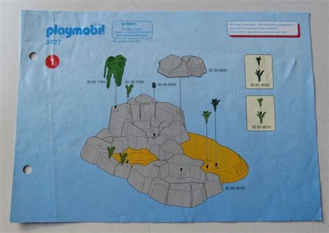 Pagina di istruzioni Playmobil con codice ricambio