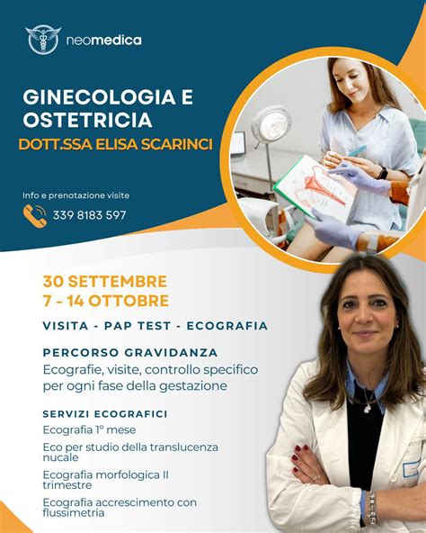Infografica sui servizi offerti dalla Ginecologia e Ostetricia