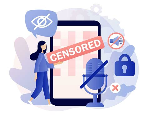 Disegno raffigurante la censura digitale