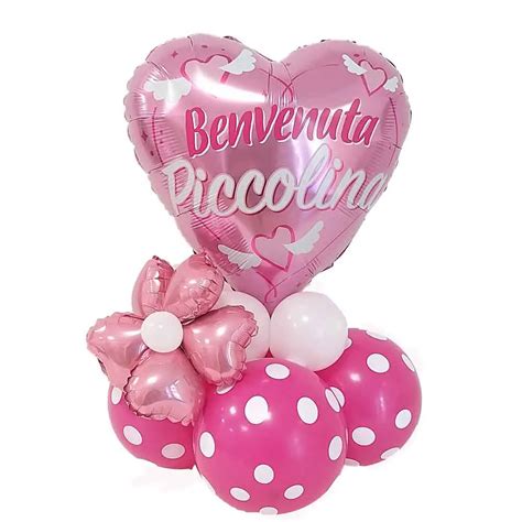 Composizione di palloncini nascita bimba