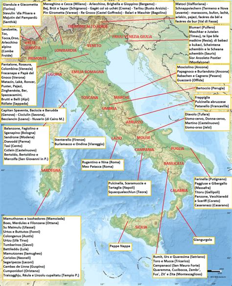 Mappa delle attività educative regionali in Italia