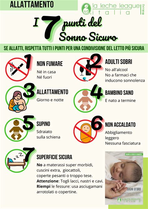 infografica sulle buone pratiche per un sonno sicuro del neonato