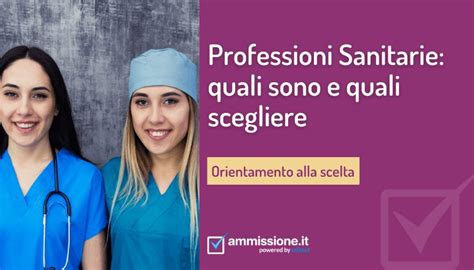 Diagramma che mostra le aree di studio per le professioni sanitarie
