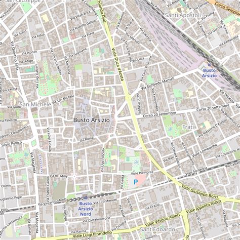 Mappa dell'area di Busto Arsizio e Legnano con indicazione degli ospedali