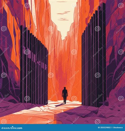 illustrazione di un sentiero di campagna che porta verso una fattoria al tramonto