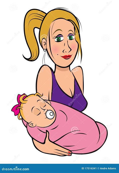 Illustrazione di una madre che culla un bambino