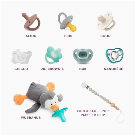 Baby pacifier types