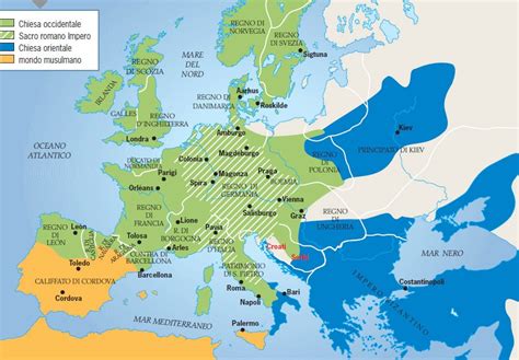 Mappa dell'Inghilterra medievale con evidenziate le aree di influenza linguistica
