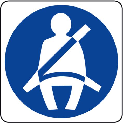 Segnaletica stradale obbligo cinture di sicurezza