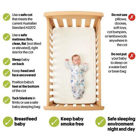 Baby sleeping safely in a sleeping bag