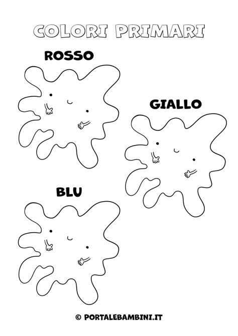Scheda didattica per imparare i colori