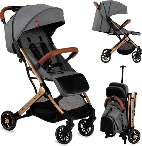 Passeggino con corrimano rimovibile e regolabile