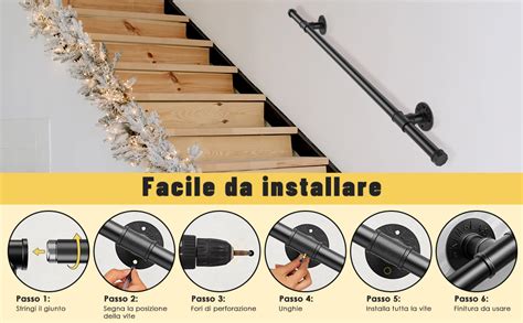 Dettaglio impugnatura ergonomica di un corrimano