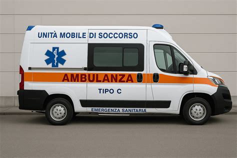 Personale sanitario durante il trasferimento in ambulanza privata
