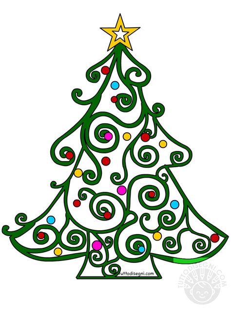 Albero di Natale stilizzato con decorazioni infantili