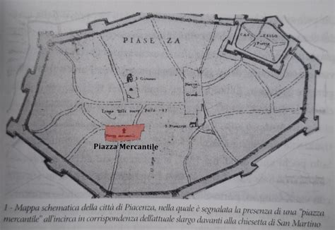 Ricostruzione storica di Placentia romana con l'assetto urbanistico e la Via Emilia