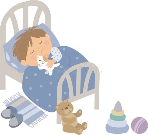 illustrazione schematica di un bambino che riposa con un termometro accanto
