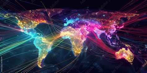 Global map illustrating internet traffic for adult entertainment websites