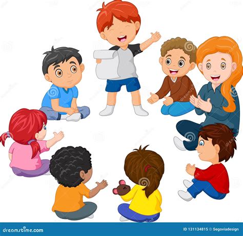 Bambini che cantano in cerchio