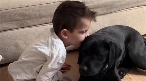 Cesare e il suo cane labrador Joy