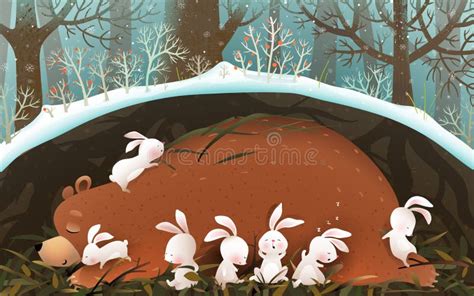 Illustrazione di animali che dormono tratta dal libro