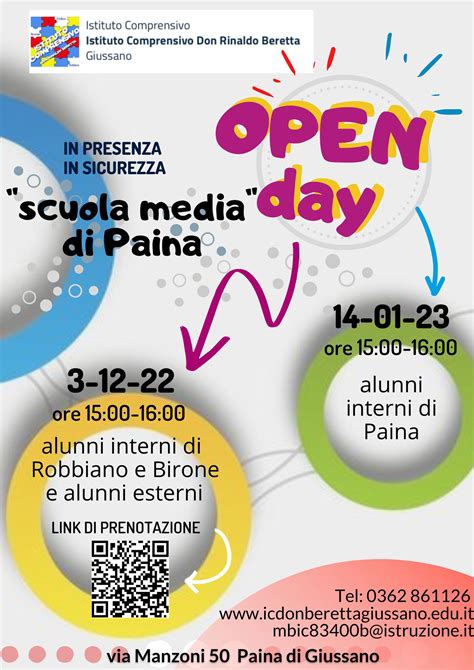 Locandina di un Open Day scolastico