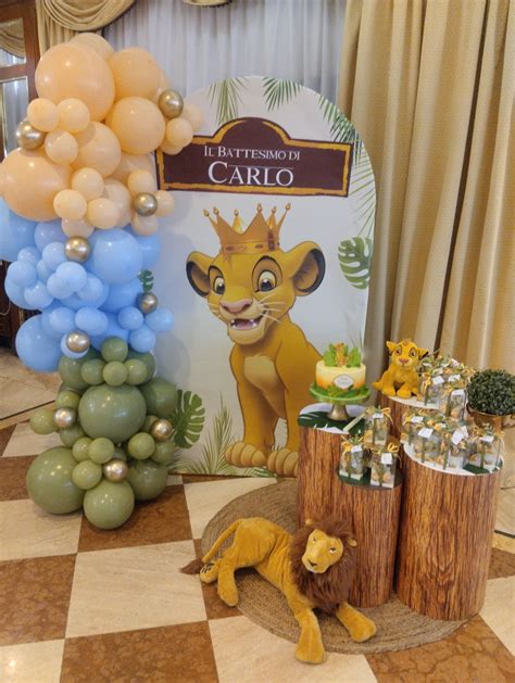 Decorazioni battesimo tema Re Leone