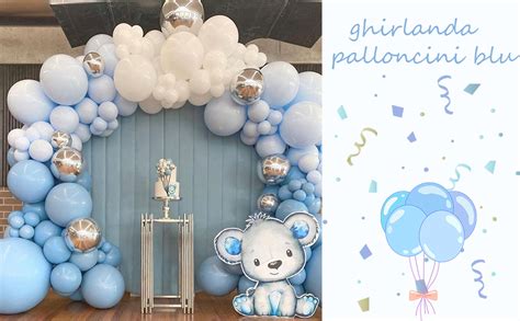 Arco di palloncini per battesimo