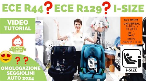 Tabella comparativa tra seggiolini i-Size e R44
