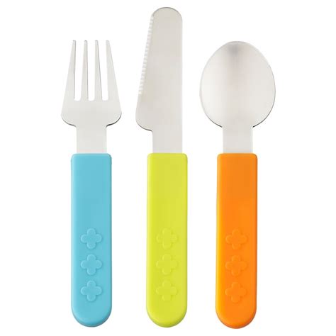 set di posate per bambini colorate e sicure