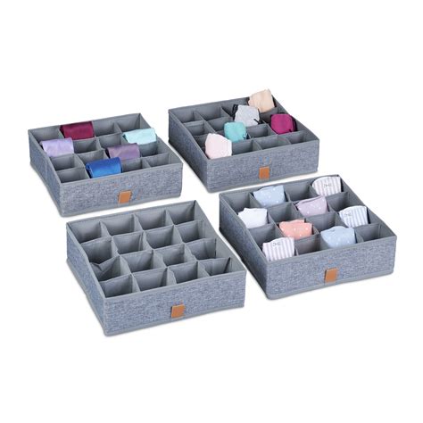 Set di organizer trasparenti per cassetti e armadi