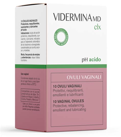 Ingredienti chiave della Vidermina MD Clx Lavanda Vaginale