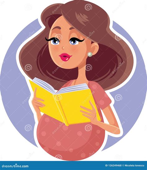 illustrazione di una donna incinta che legge un libro