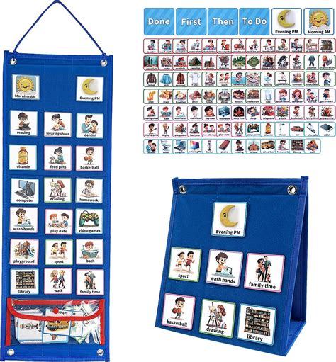 Tabella di routine serale visiva per bambini autistici