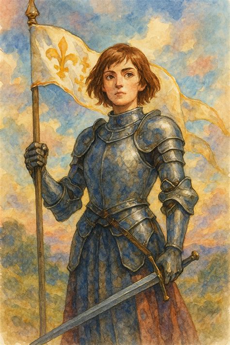 Joan of Arc and a stylized placenta