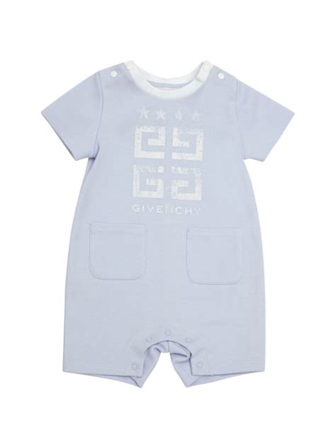 Coperta Givenchy per neonato in cotone interlock con ricami logo