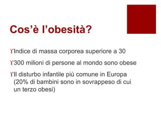 Diagramma che illustra i fattori che contribuiscono all'obesità infantile