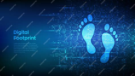 Digital footprint illustration