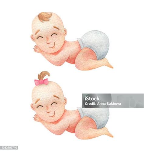 Illustrazione di un bambino con un pannolino