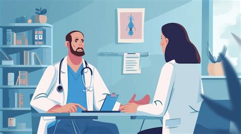 A doctor and patient discussing treatment options