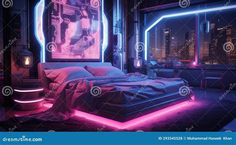 Illustrazione di un letto di lusso con tecnologia avanzata
