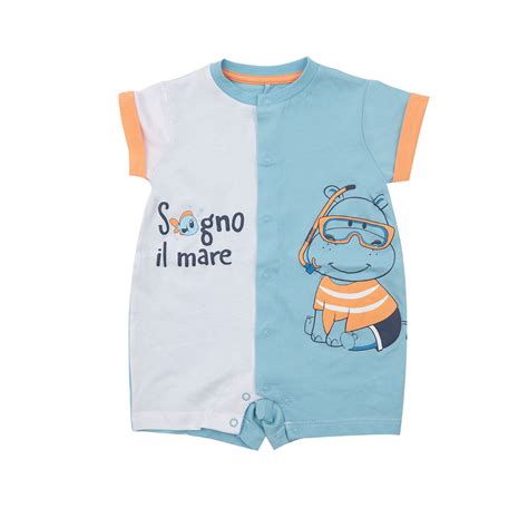 pagliaccetto estivo neonato con stampe colorate