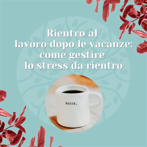 Pianificazione rientro al lavoro