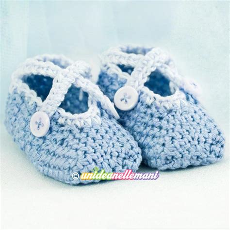 set di scarpine ballerine realizzate all'uncinetto in vari colori pastello