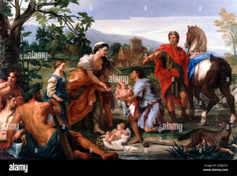 Veduta d'insieme del dipinto di Rubens raffigurante il ritrovamento di Romolo e Remo