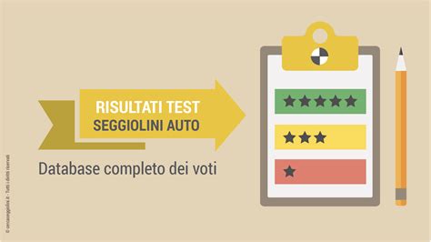 Schema di valutazione dei crash test sui seggiolini auto