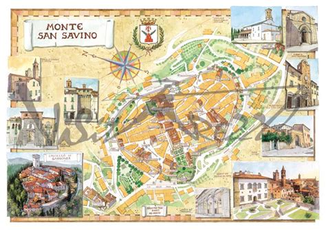Mappa storica di Monte San Savino medievale