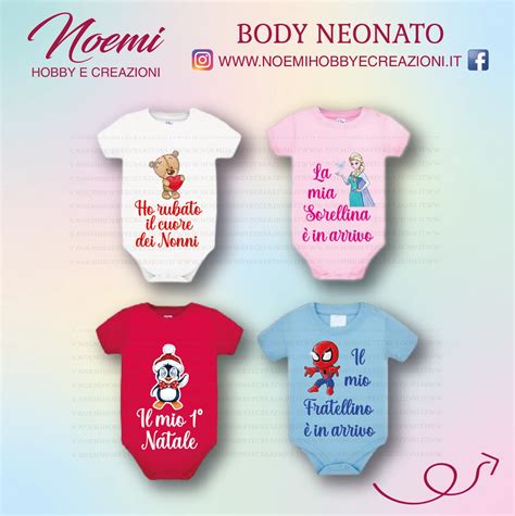 Vasta gamma di colori e fantasie per body neonato