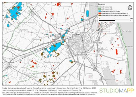 Mappa delle aree di consegna Babonbo a Ravenna e dintorni