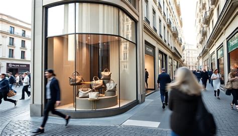 interni eleganti di una boutique di alta moda nel centro di Napoli